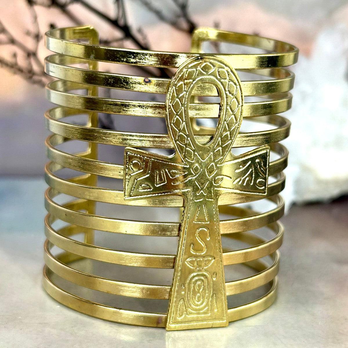 Ankh Symbol Cuff Bracelet