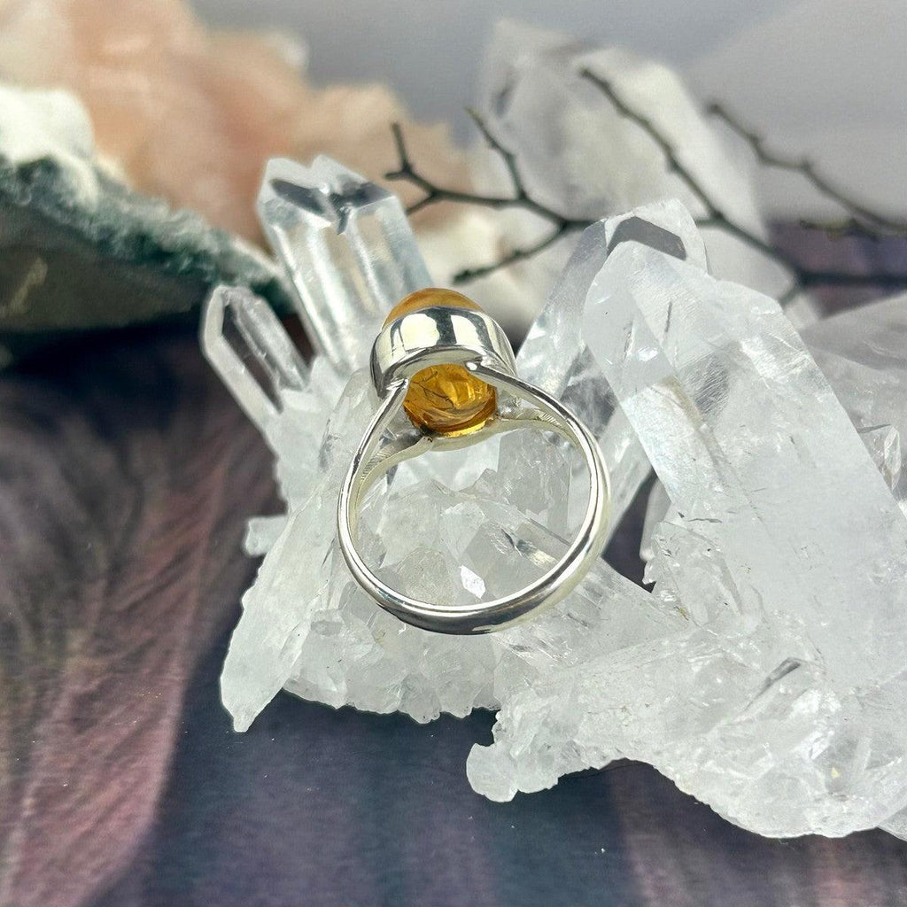 Genuine Citrine Silver Ring