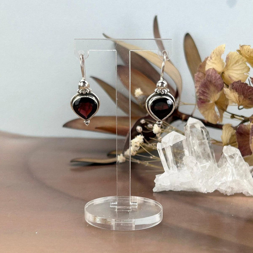 Garnet Classic Drop Earrings