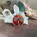 Carnelian Pendant With Dragonfly