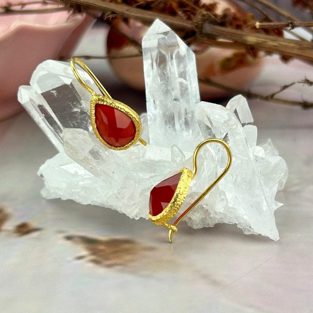 Vibrant Crystal Gold Earrings