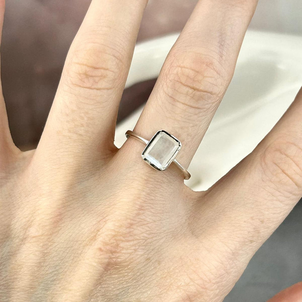 Assorted Gemstone Emerald Cut Ring