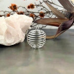 Crystal Holder Spiral Cage Pendant