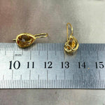 Brushed Gold Crystal Earrings