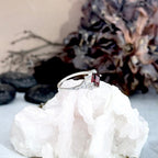 Diamond Cut Garnet Ring