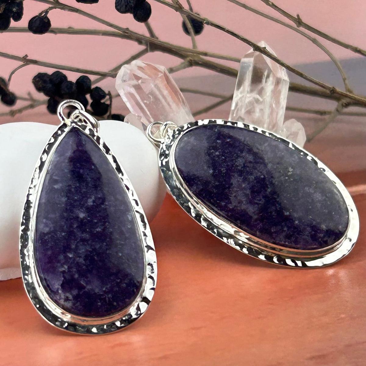 Contemporary Lepidolite Pendant