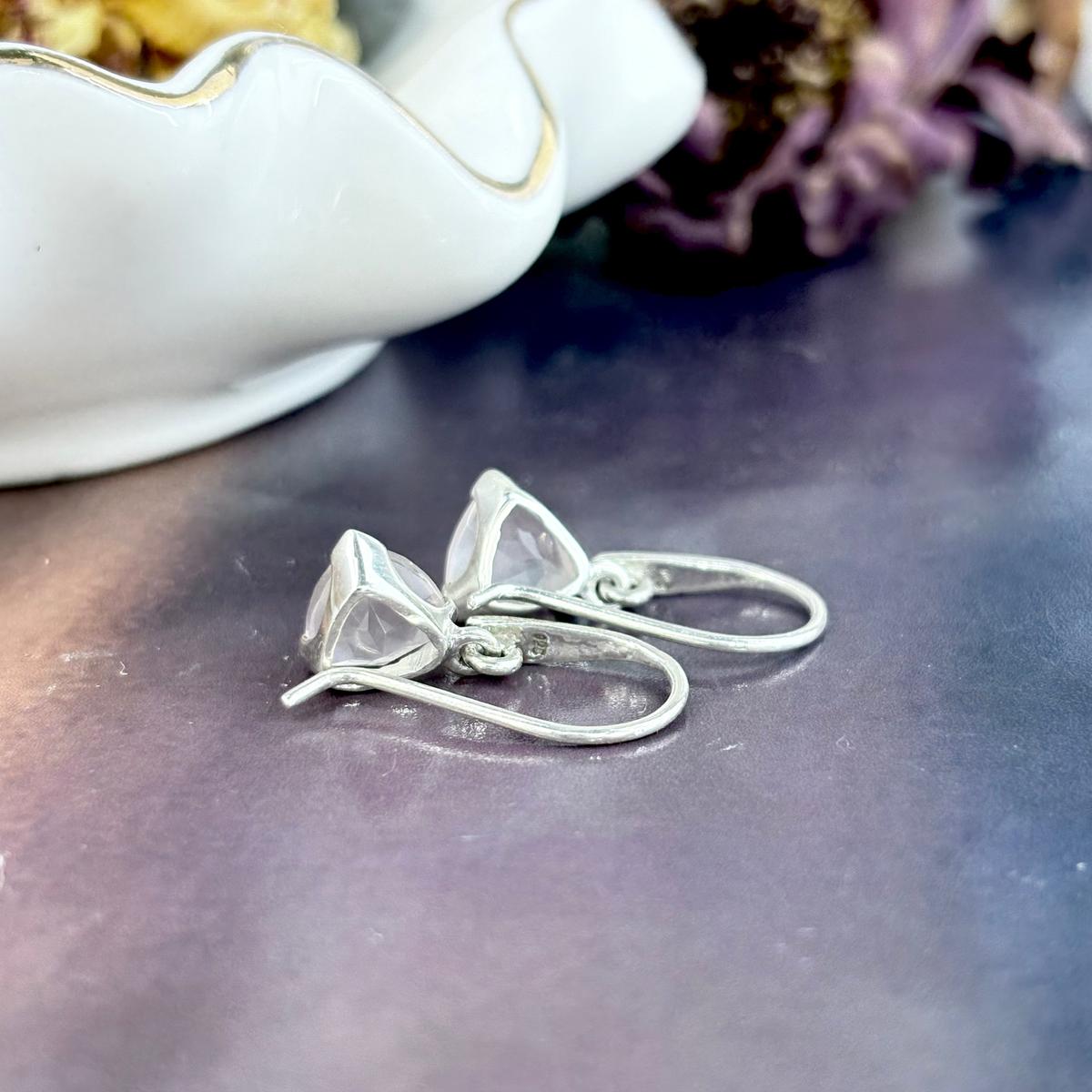 Small Pink Crystal Earrings