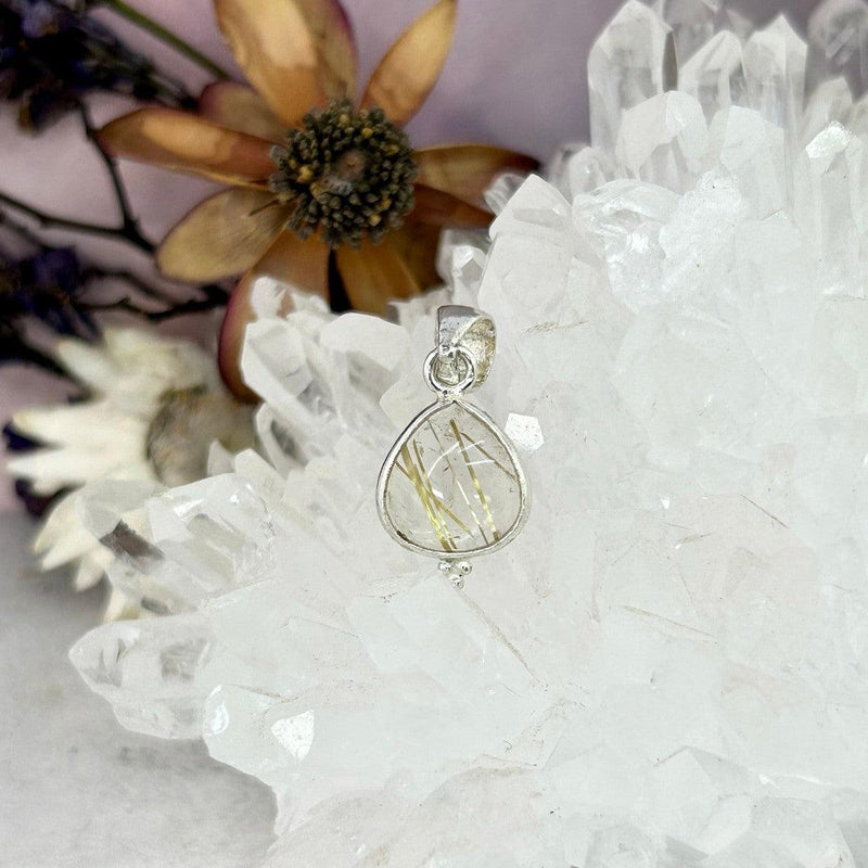 Golden Rutile In Quartz Jewellery