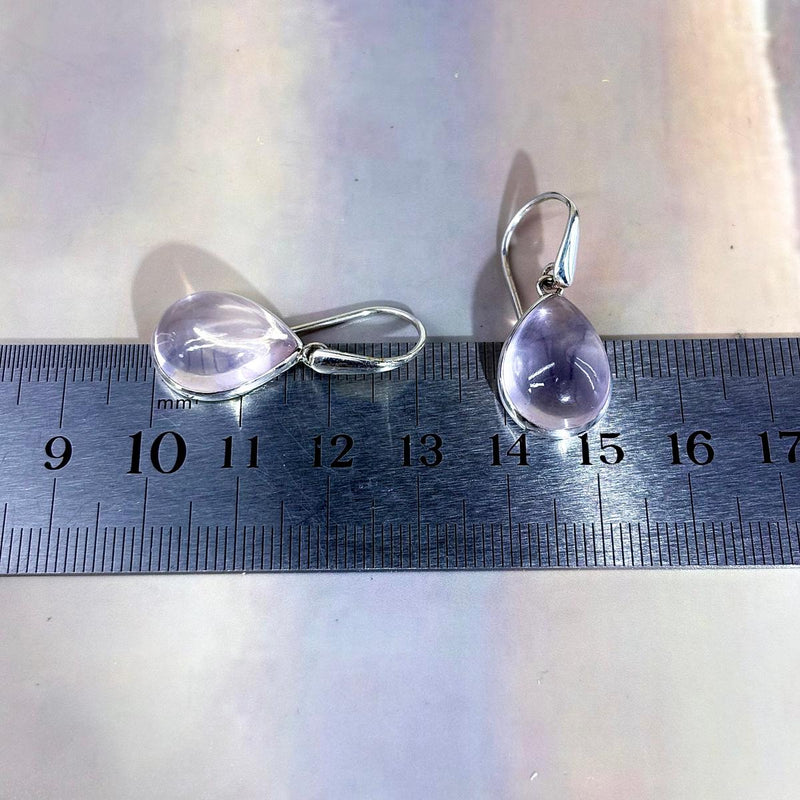 High Grade Rose Quartz Earrings