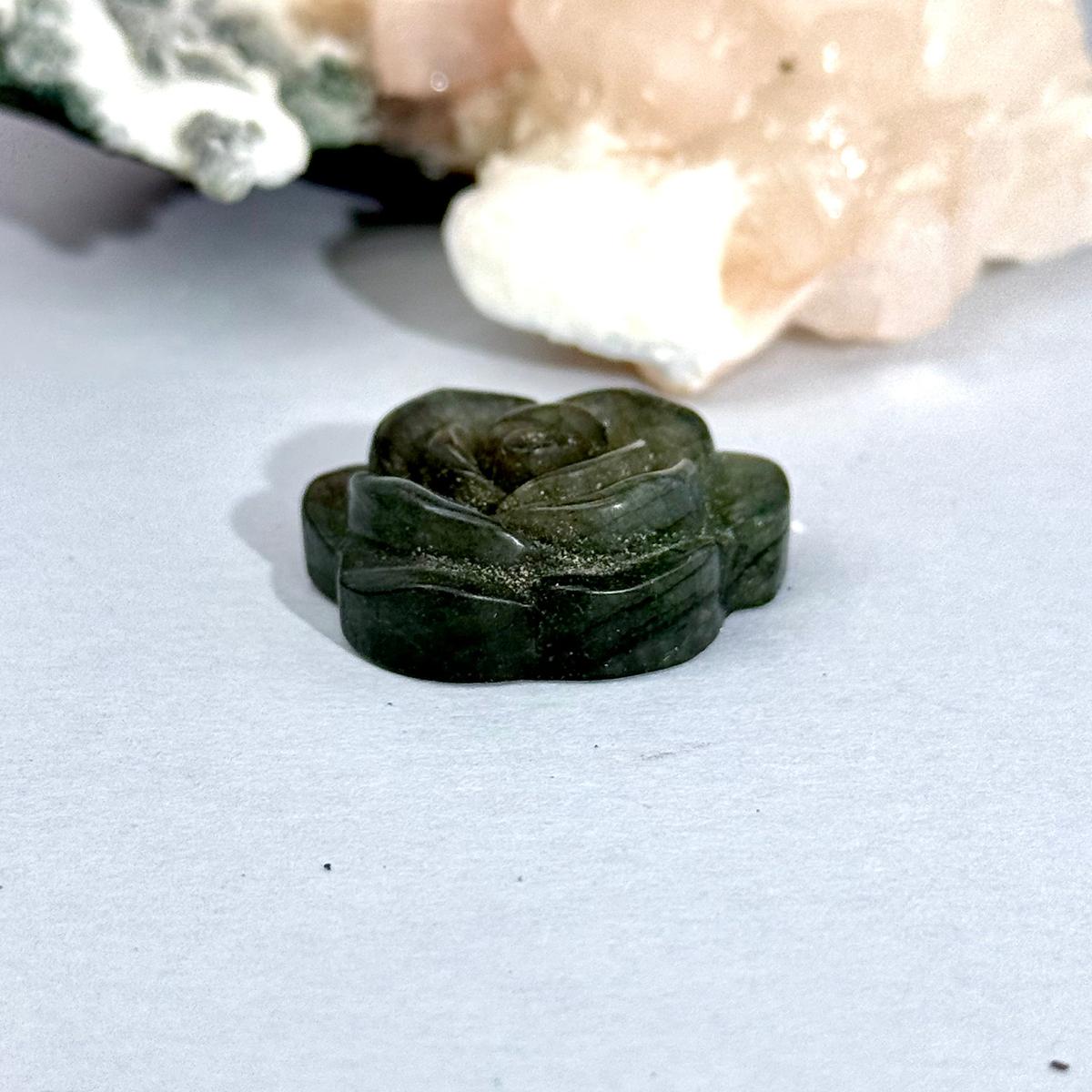Labradorite Crystal Rose