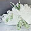 Prehnite With Epidote Drop Earrings