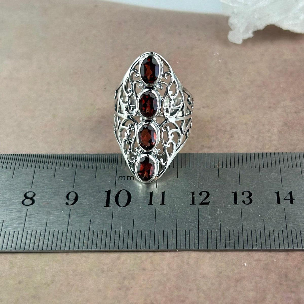 Bold Garnet Multi Stone Ring