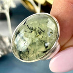 Prehnite With Epidote Inclusions Ring