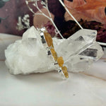 Yellow Crystal In Silver Pendant