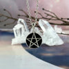 Sterling Silver Pentagram Onyx Pendant