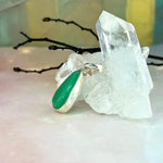 Chrysoprase Elongated Teardrop Pendant