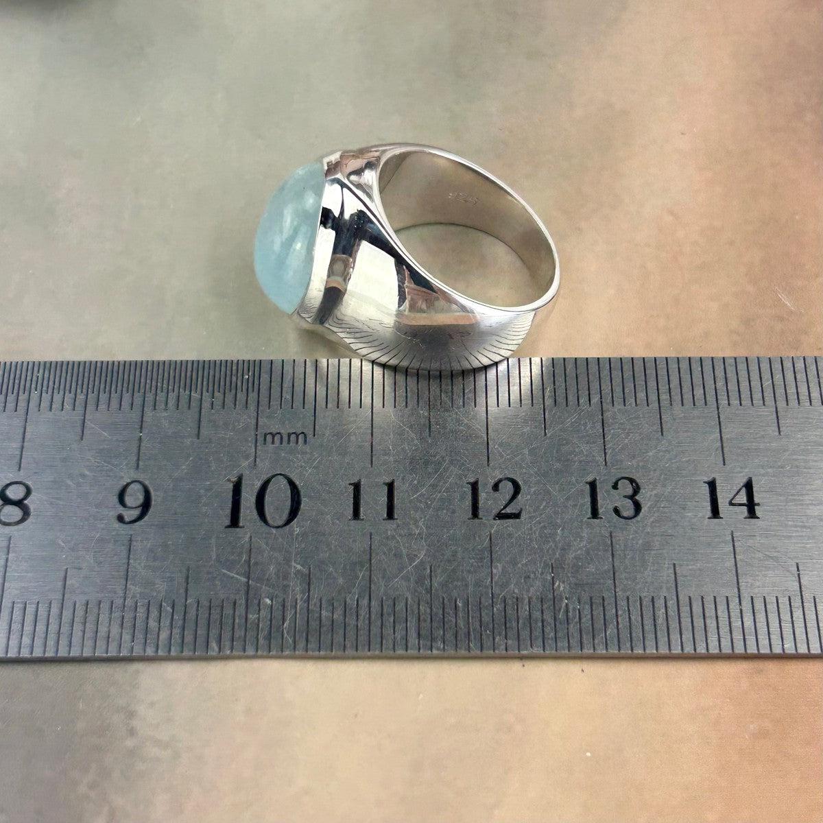 Aquamarine Ring For Small Fingers