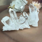 Women's Black Crystal Ring