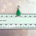 Chrysoprase Elongated Teardrop Pendant