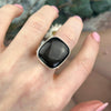 Unisex Obsidian Ring