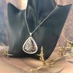 Large Crystal Silver Pendant