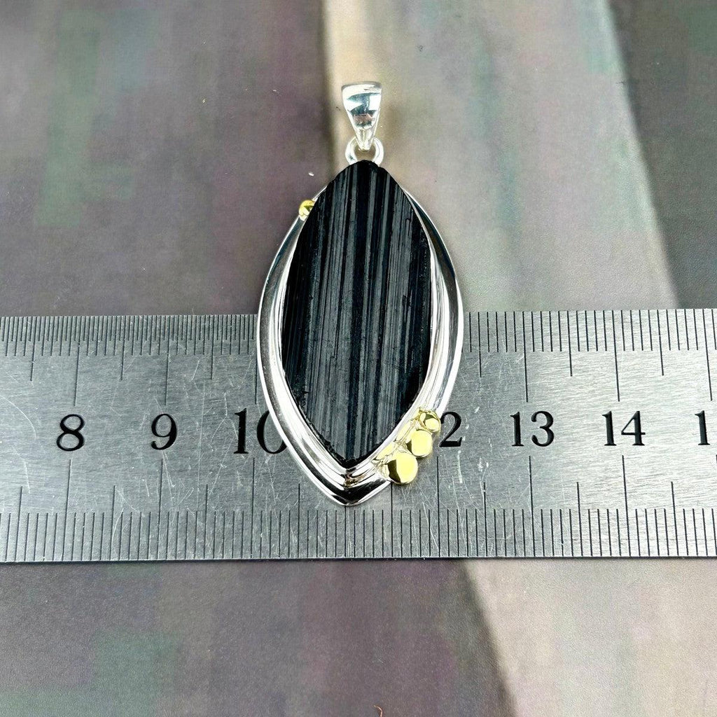 Black Tourmaline Raw Assorted Shape Pendants