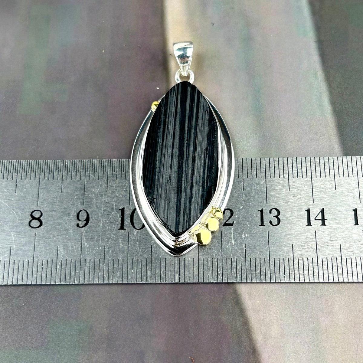 Black Tourmaline Raw Assorted Shape Pendants