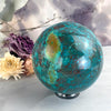 Chrysocolla Crystal Sphere