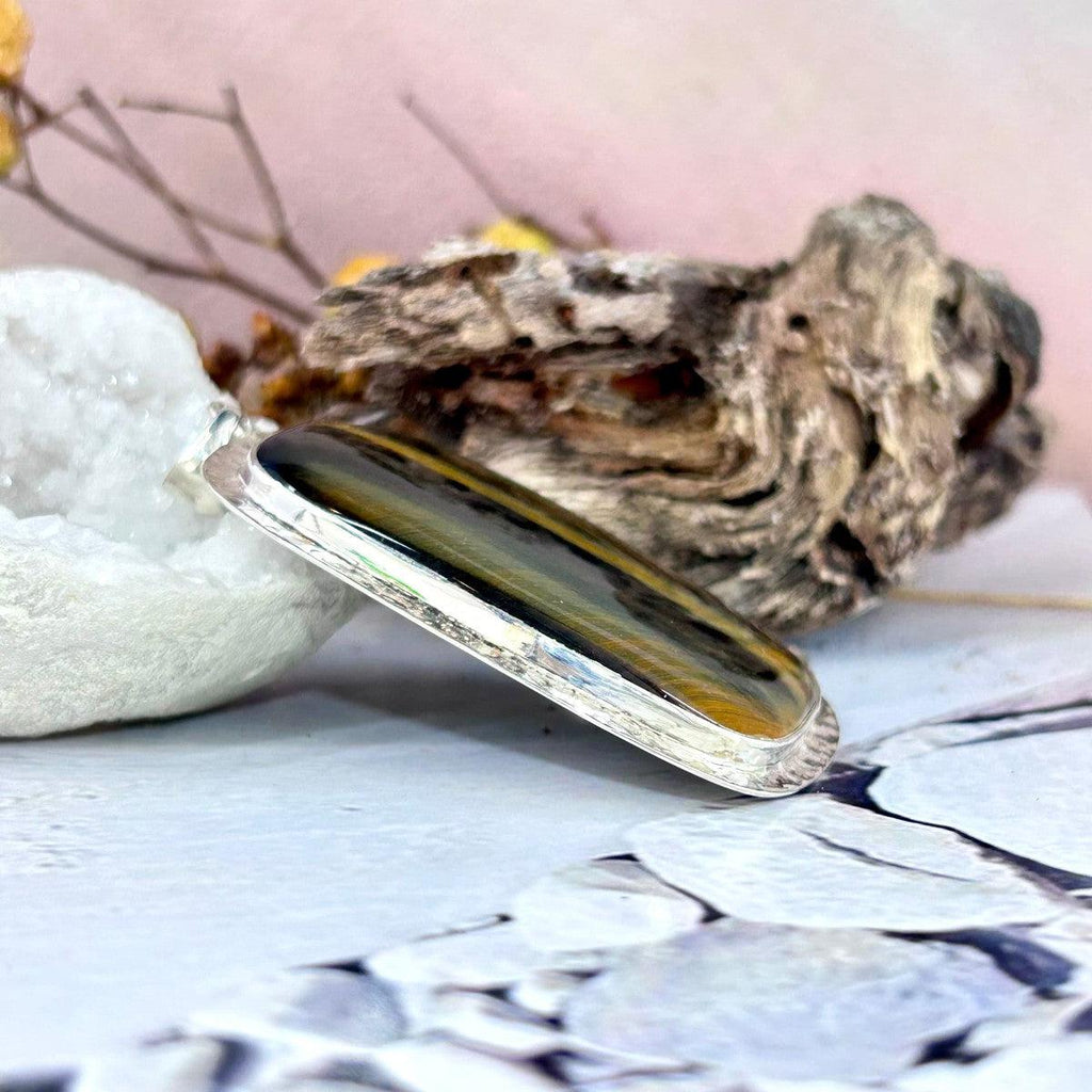Tiger's Eye Rectangular Pendant