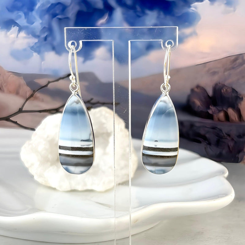 Owyhee Blue Opal Drop Earrings