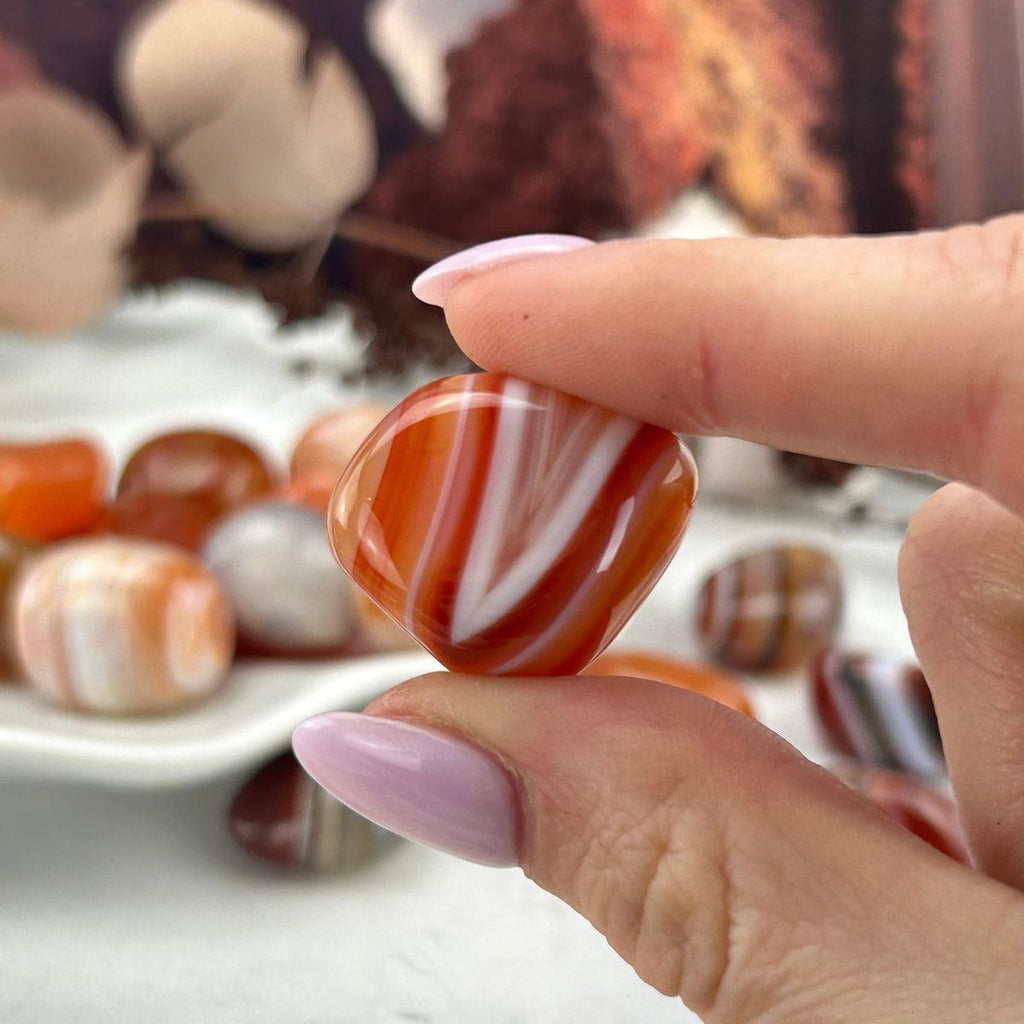 Banded Carnelian Stone