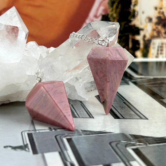 Pink Petrified Wood Pendulum
