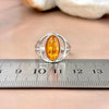 Baltic Cognac Amber Oval Ring