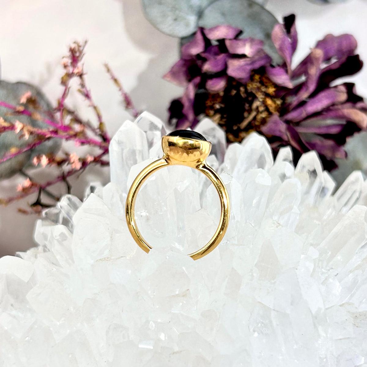 Amber Gold Ring