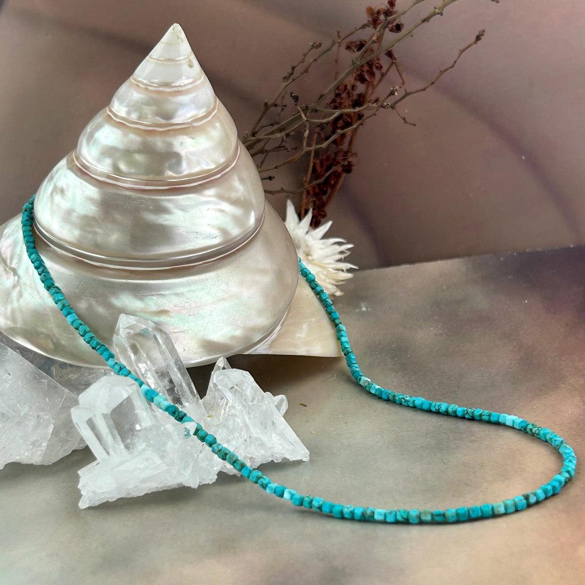 Turquoise Stone Bead Necklace