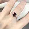 Assorted Gemstone Emerald Cut Ring
