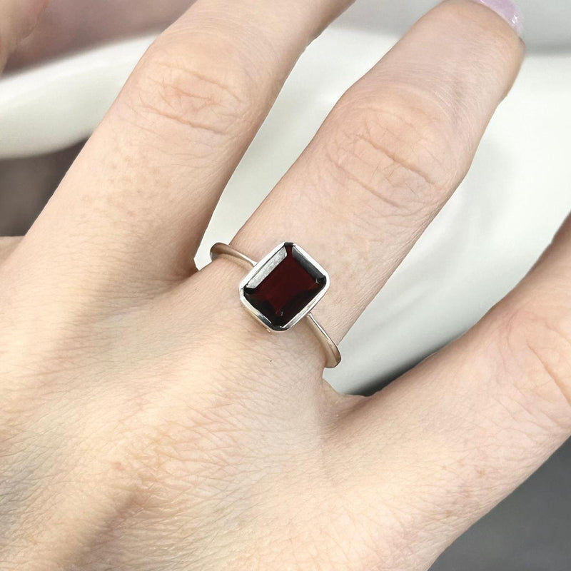 Assorted Gemstone Emerald Cut Ring