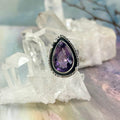 Amethyst Pear Cut Ring