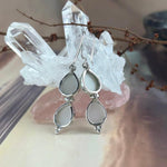 Shimmery White Crystal Earrings