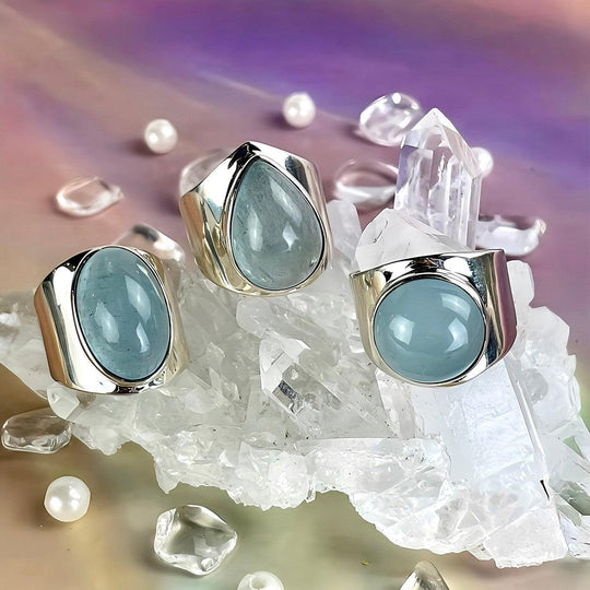 Aquamarine Assorted Shape Rings
