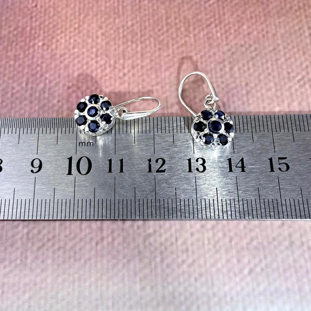 Gemstone Flower Earrings