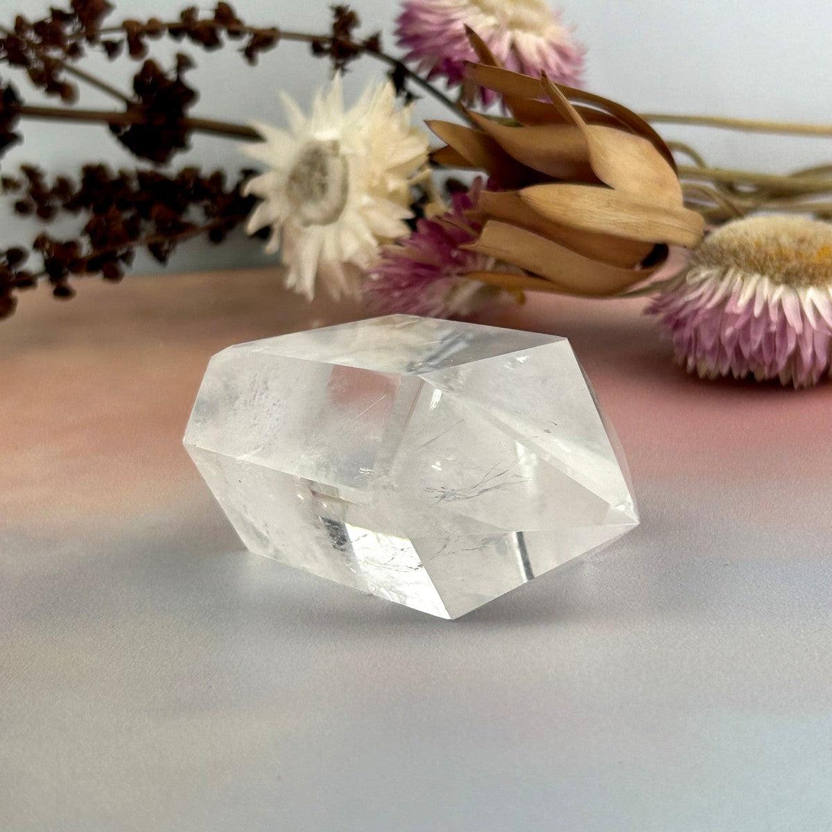 Faceted Clear Quartz Point