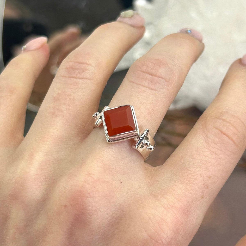 Modern Carnelian Ring