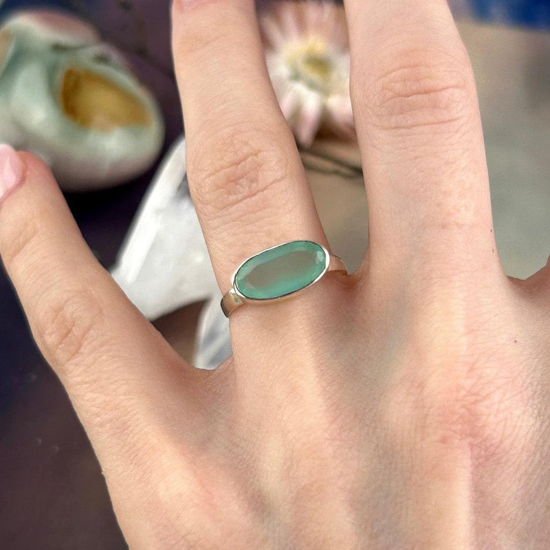 Aqua Green Crystal Ring