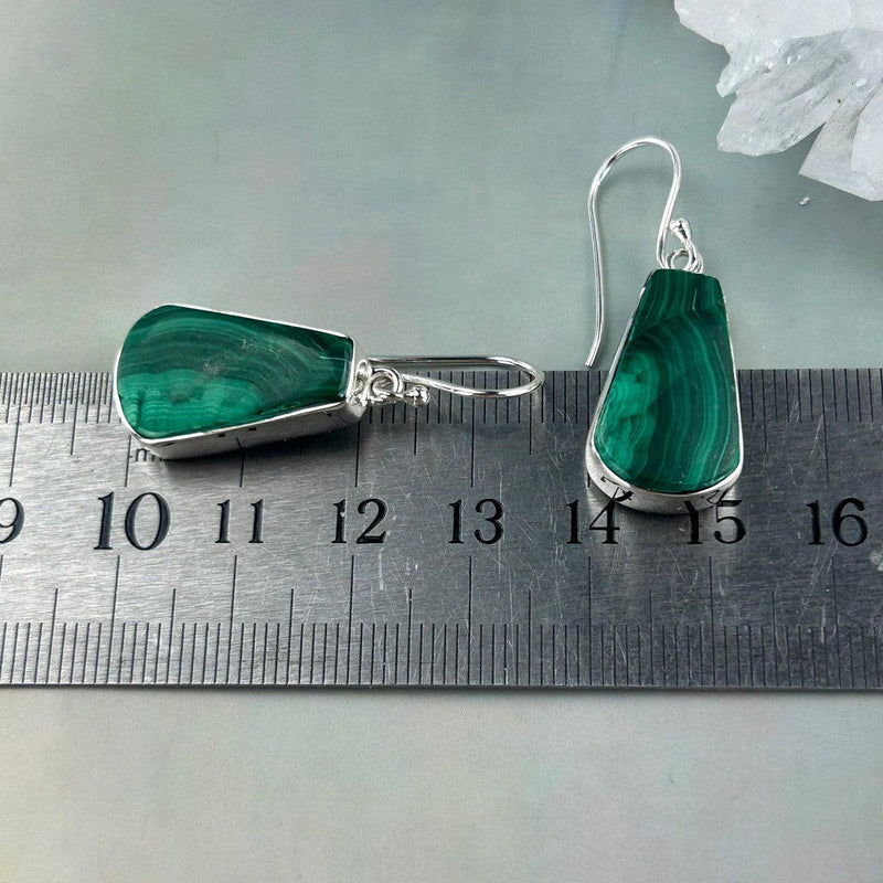 Bright Green Crystal Earrings