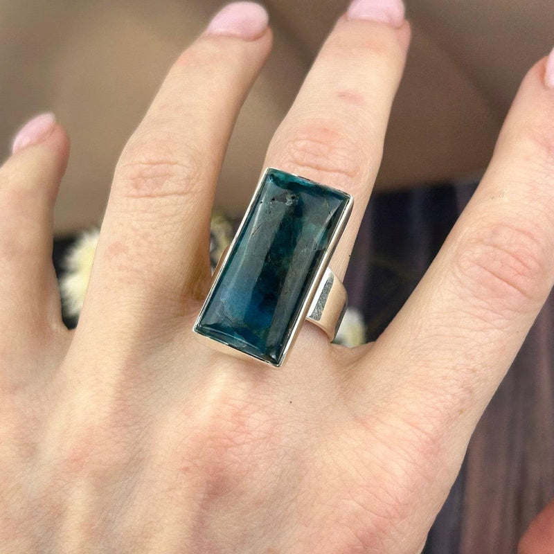 Deep Blue Crystal Ring