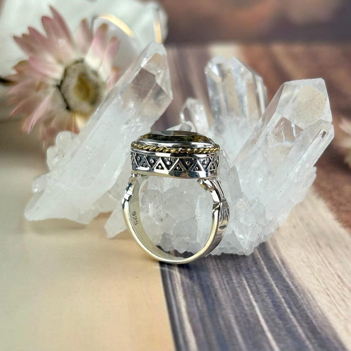 Yellow Gemstone Ornate Ring