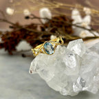 Blue Gemstone Gold Ring