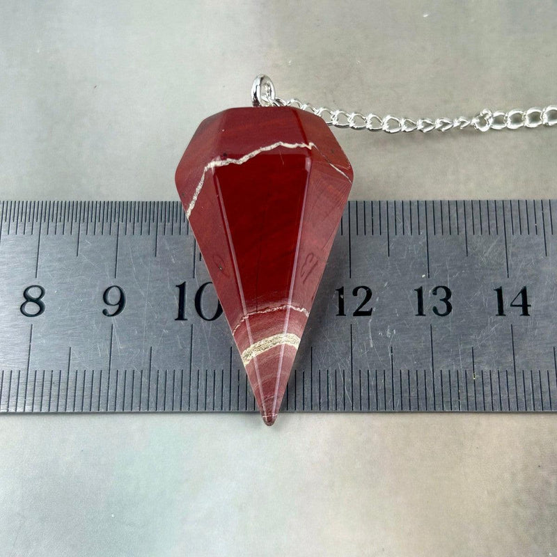 Red Jasper Stone Pendulum