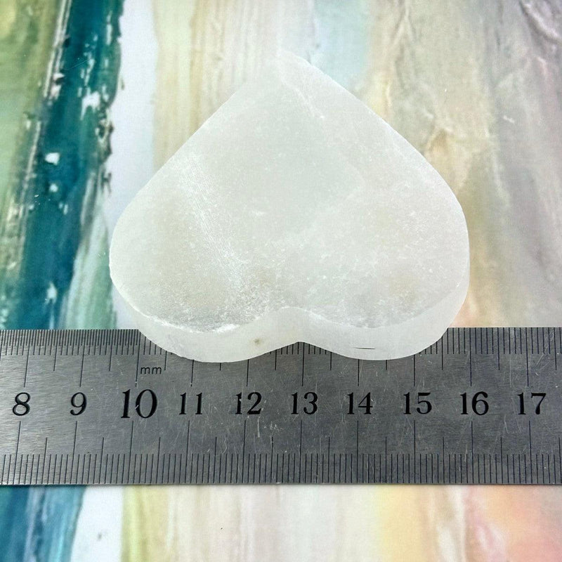Selenite Heart Cut Crystal
